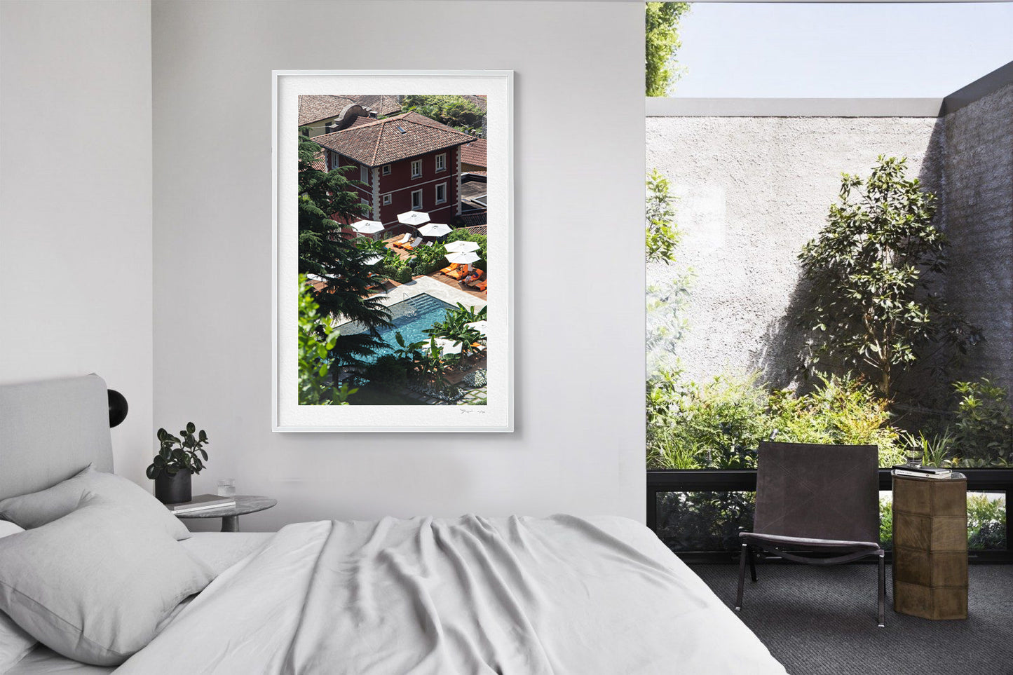 1.23 Italy, Lake Como; Grand Hotel Tremezzo; Through Trees