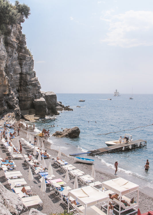 1.18 Italy, Laurito Beach; White Parasols